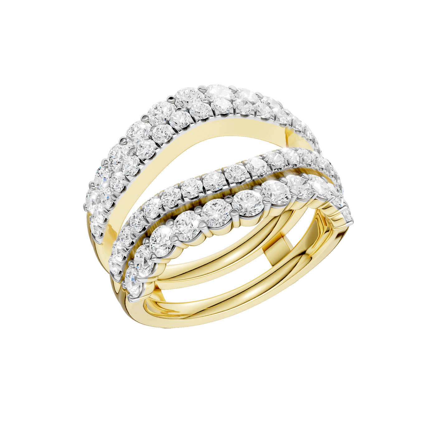 14K 2.00CT Certified Lab Grown Diamond Ring Guard