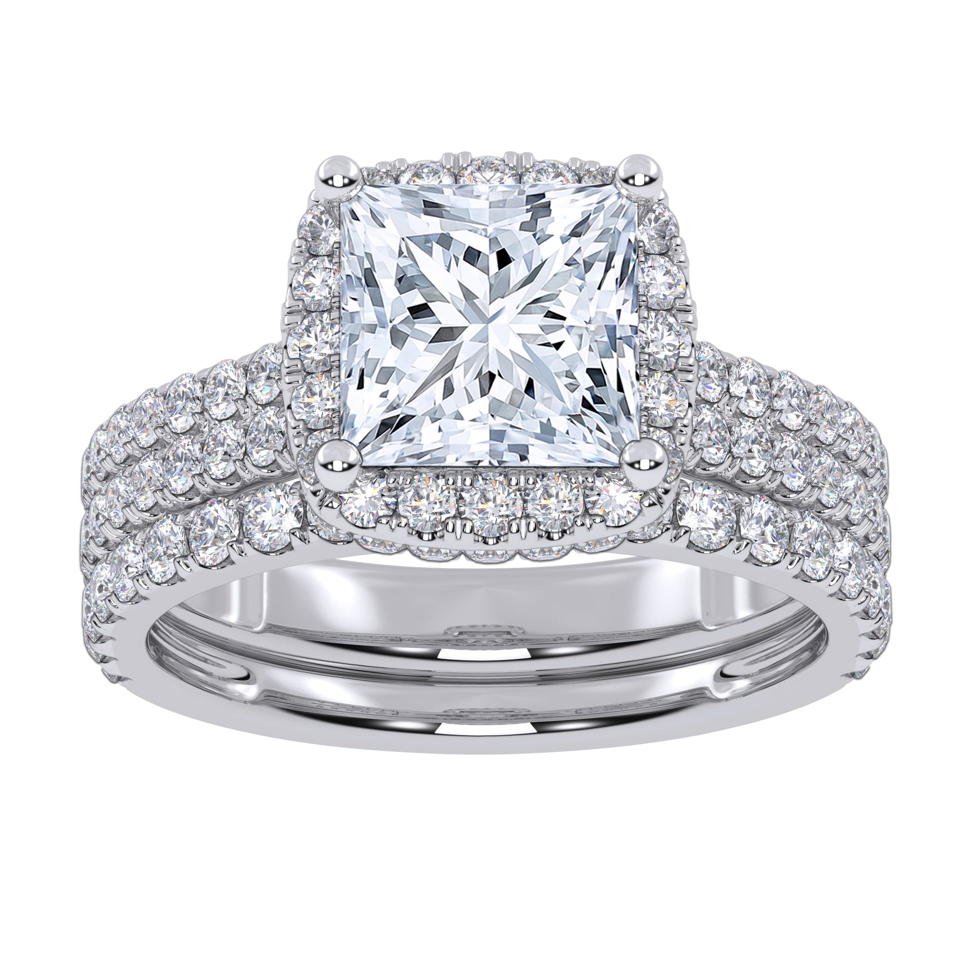 14K 2.54ctcertified Lab Grown Diamond Bridal Set