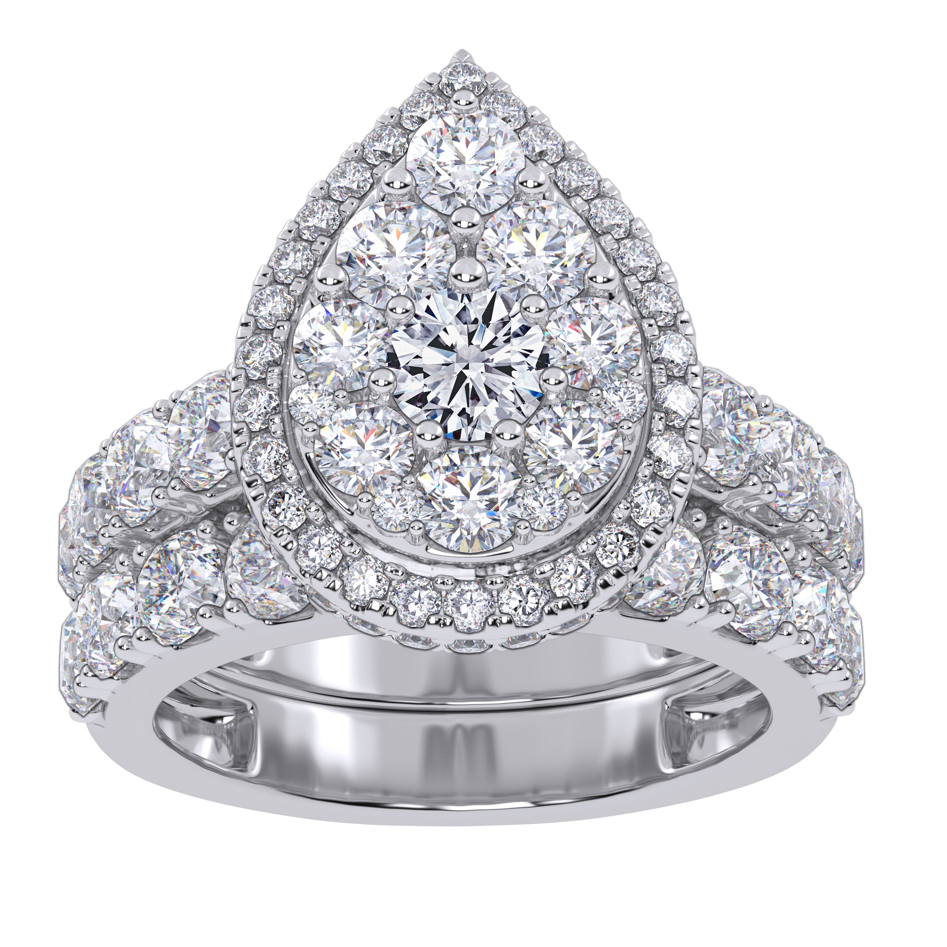 10K 3.00CT Certified Lab Grown Diamond Bridal Set