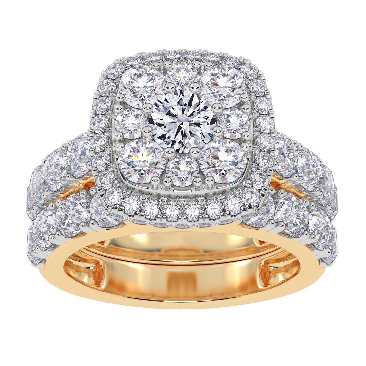 10K 3.00CT Certified Lab Grown Diamond Bridal Set