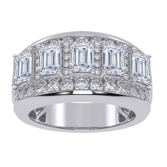 14K 5.00CT Certified Lab Grown Mens Band