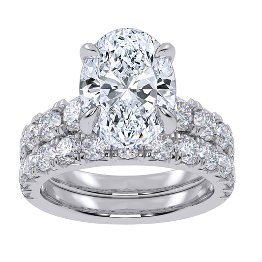 14K 5.04CT Certified Lab Grown Diamond Bridal Set