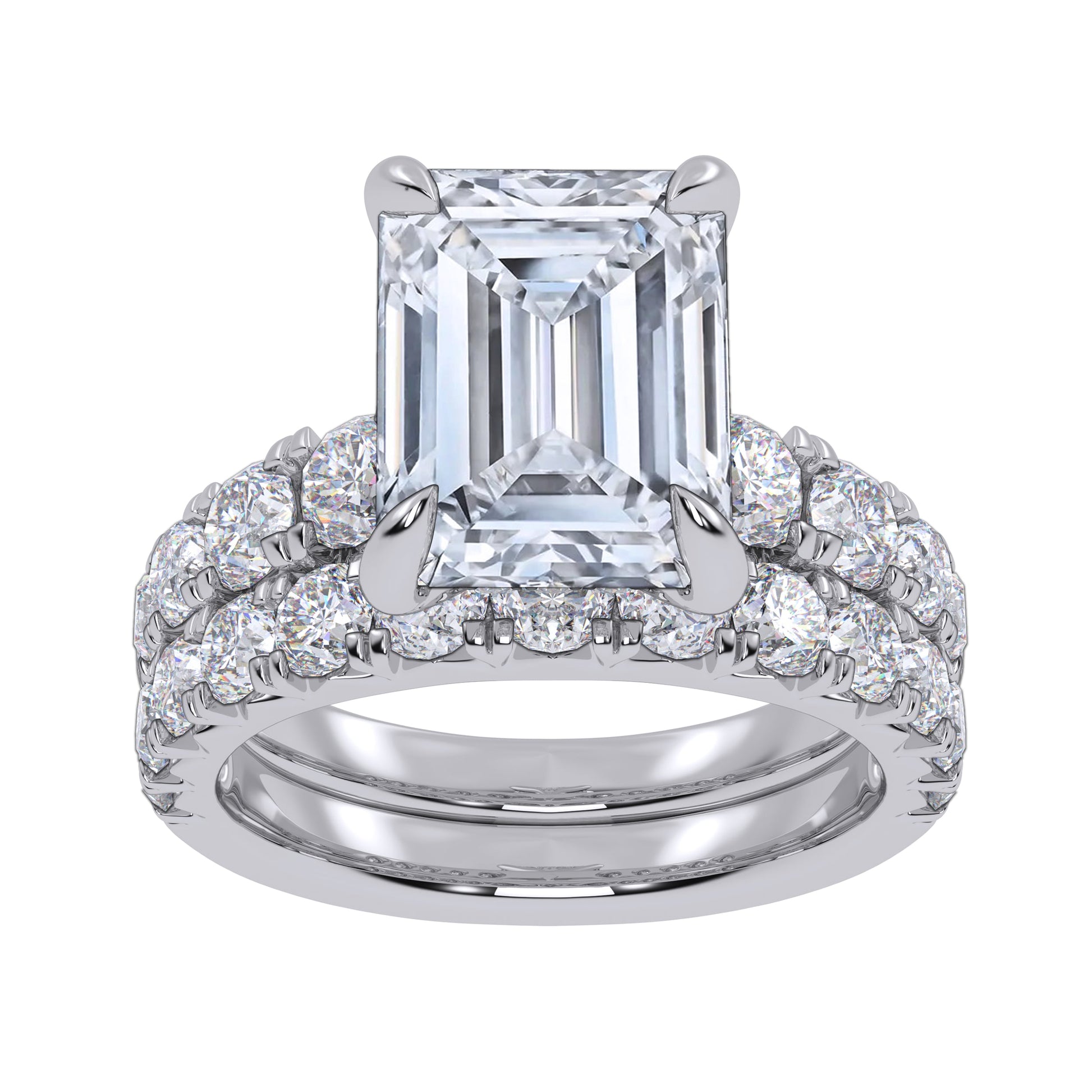 14K 5.04CT Certified Lab Grown Diamond Bridal Set