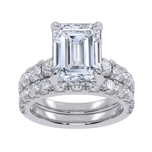 14K 5.04CT Certified Lab Grown Diamond Bridal Set
