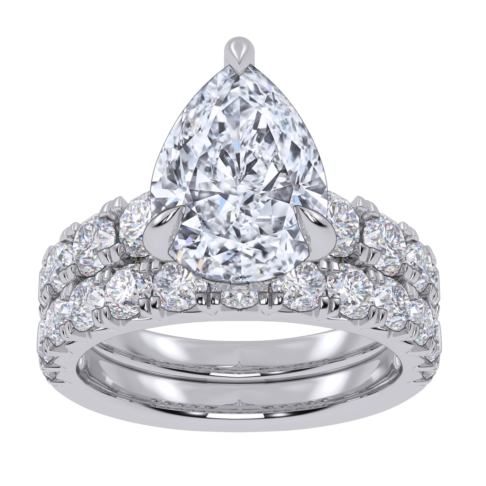 14K 5.04CT Certified Lab Grown Diamond Bridal Set