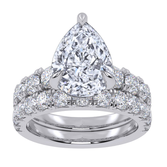 14K 5.04CT Certified Lab Grown Diamond Bridal Set