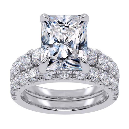 14K 5.04CT Certified Lab Grown Diamond Bridal Set