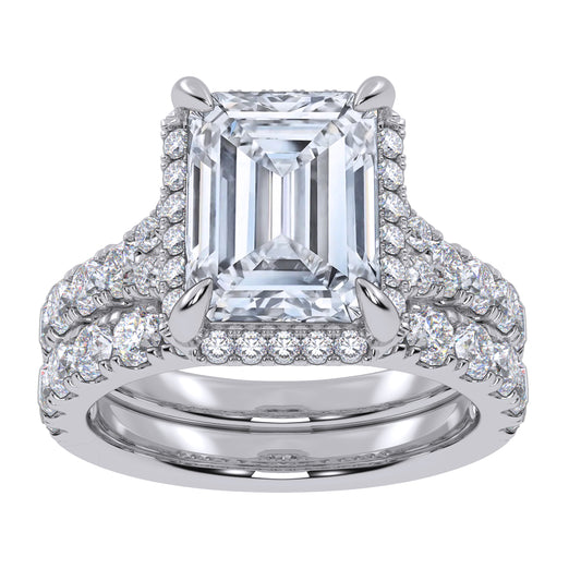 14K 4.53CT Certified Lab Grown Diamond Bridal Set