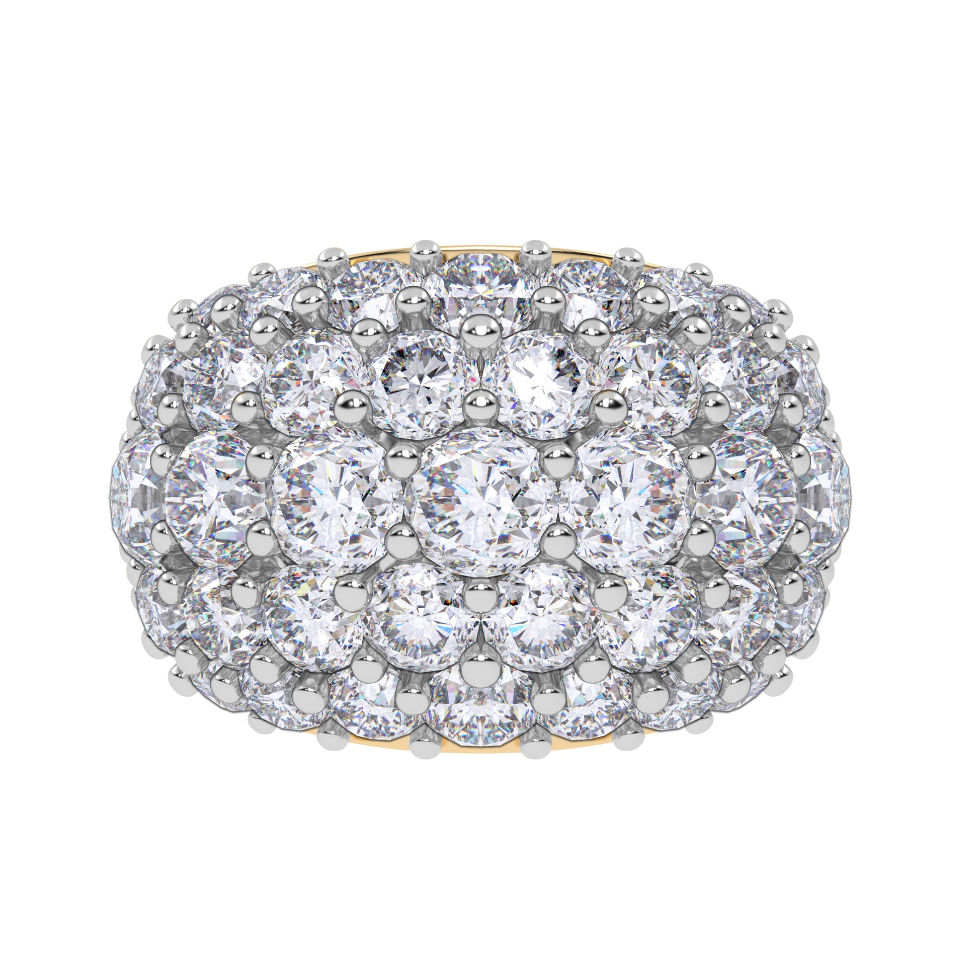 14K 6.00CT Certified Lab Grown Fancy Band