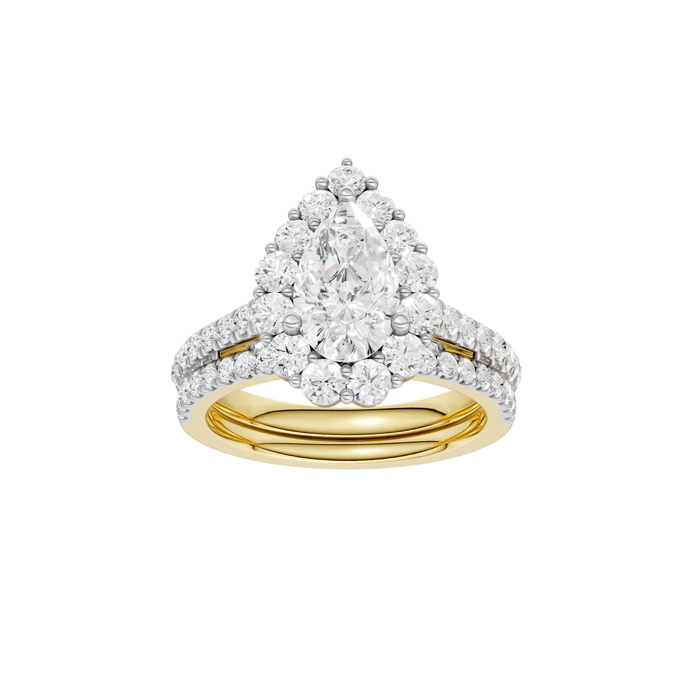 14K 2.50CT Certified Lab Grown Diamond Bridal Set