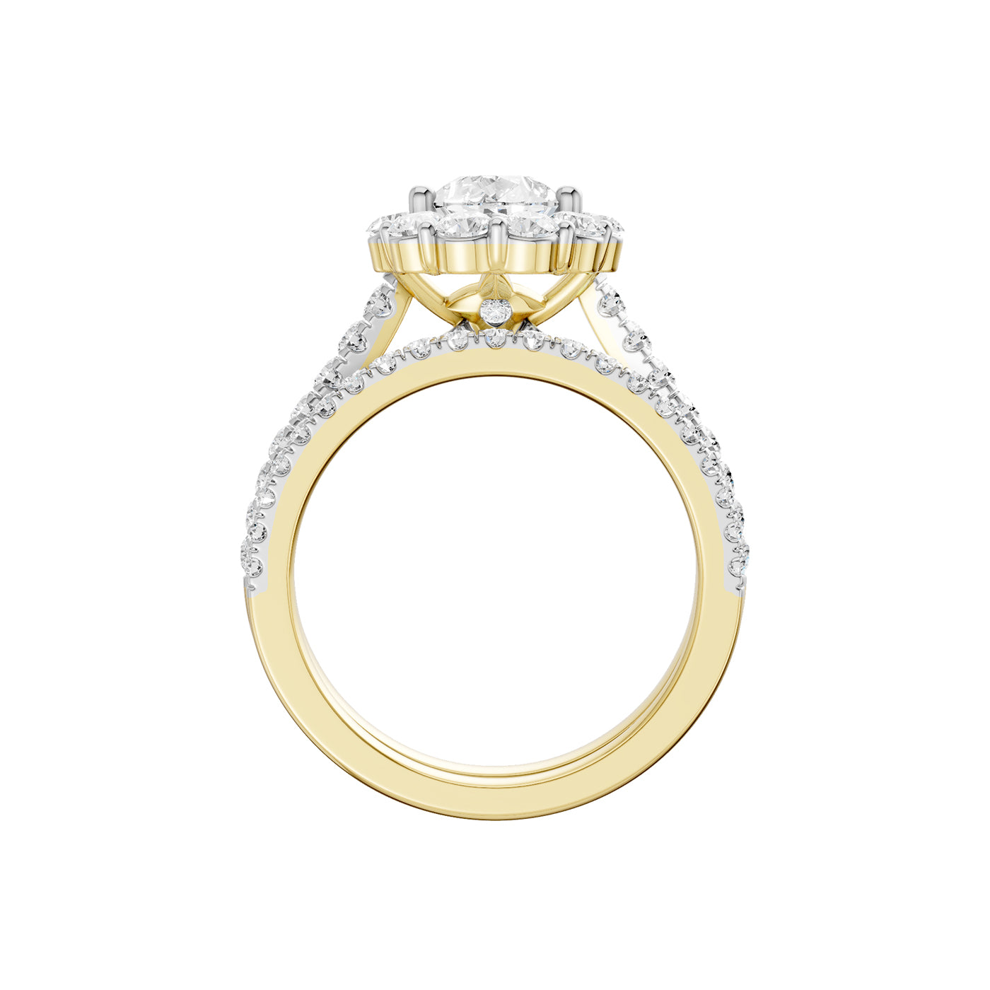 14K 2.50CT Certified Lab Grown Diamond Bridal Set