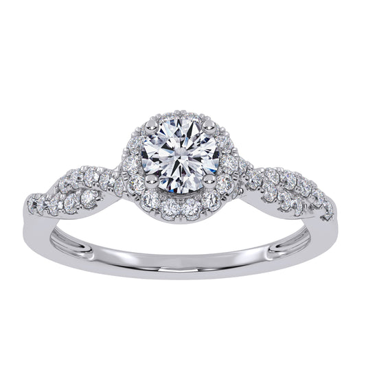 10K 0.53CT Lab Grown Promise Ring