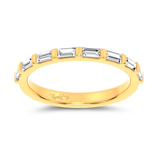14K 0.41CT Certified Lab Grown Fancy Band