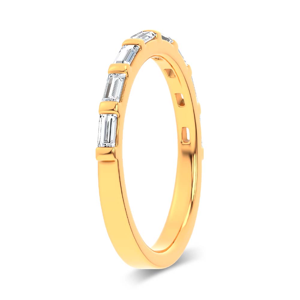 14K 0.41CT Certified Lab Grown Fancy Band