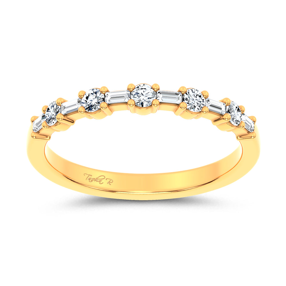 14K 0.25CT Certified Lab Grown Fancy Band