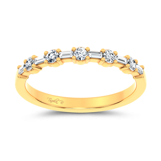 14K 0.25CT Certified Lab Grown Fancy Band