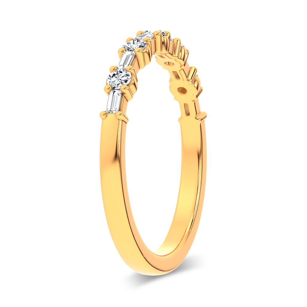 14K 0.25CT Certified Lab Grown Fancy Band