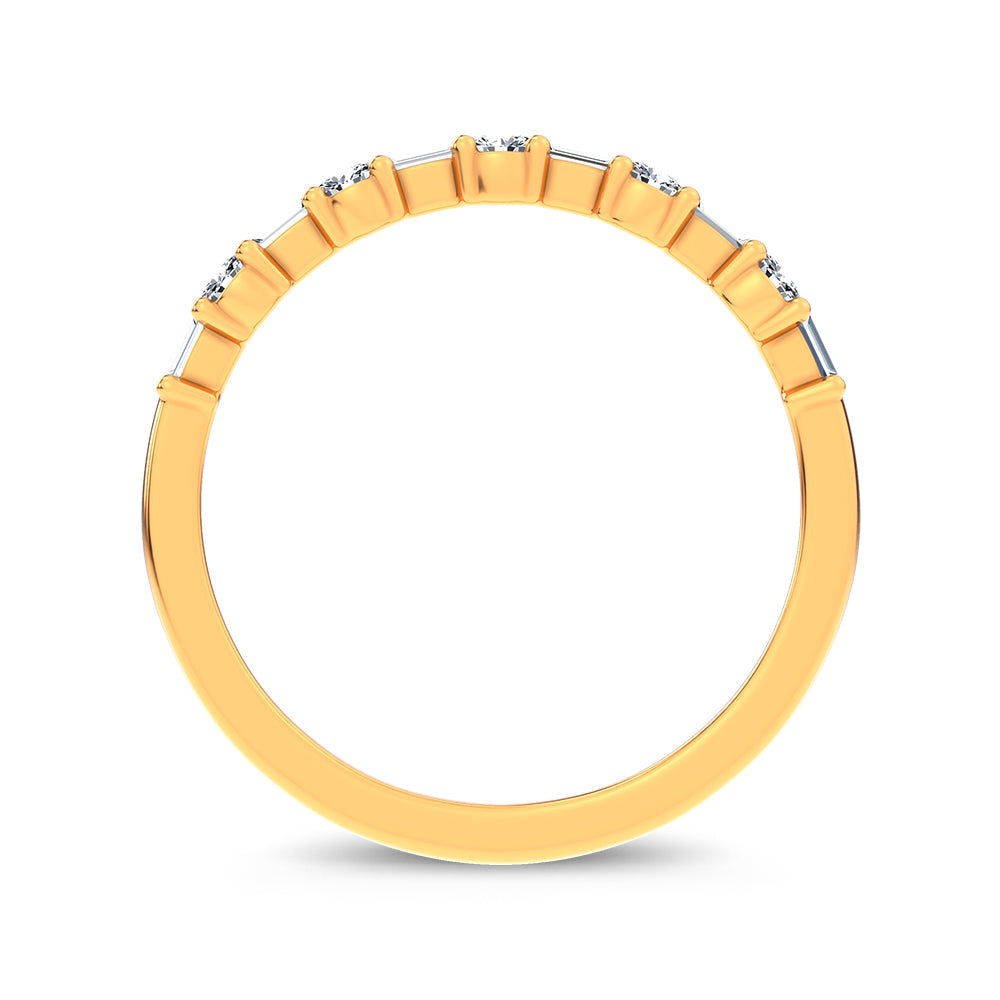 14K 0.25CT Certified Lab Grown Fancy Band