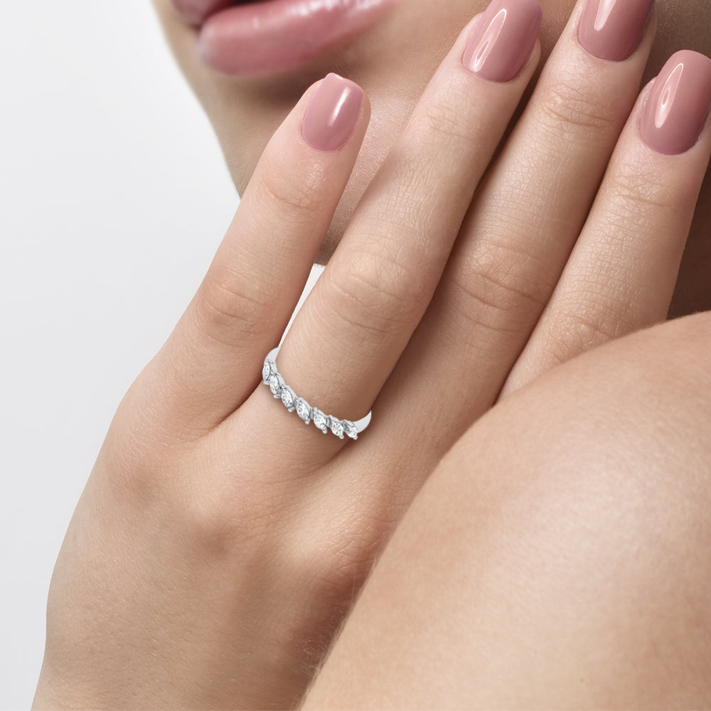 14K 0.25CT Certified Lab Grown Fancy Band