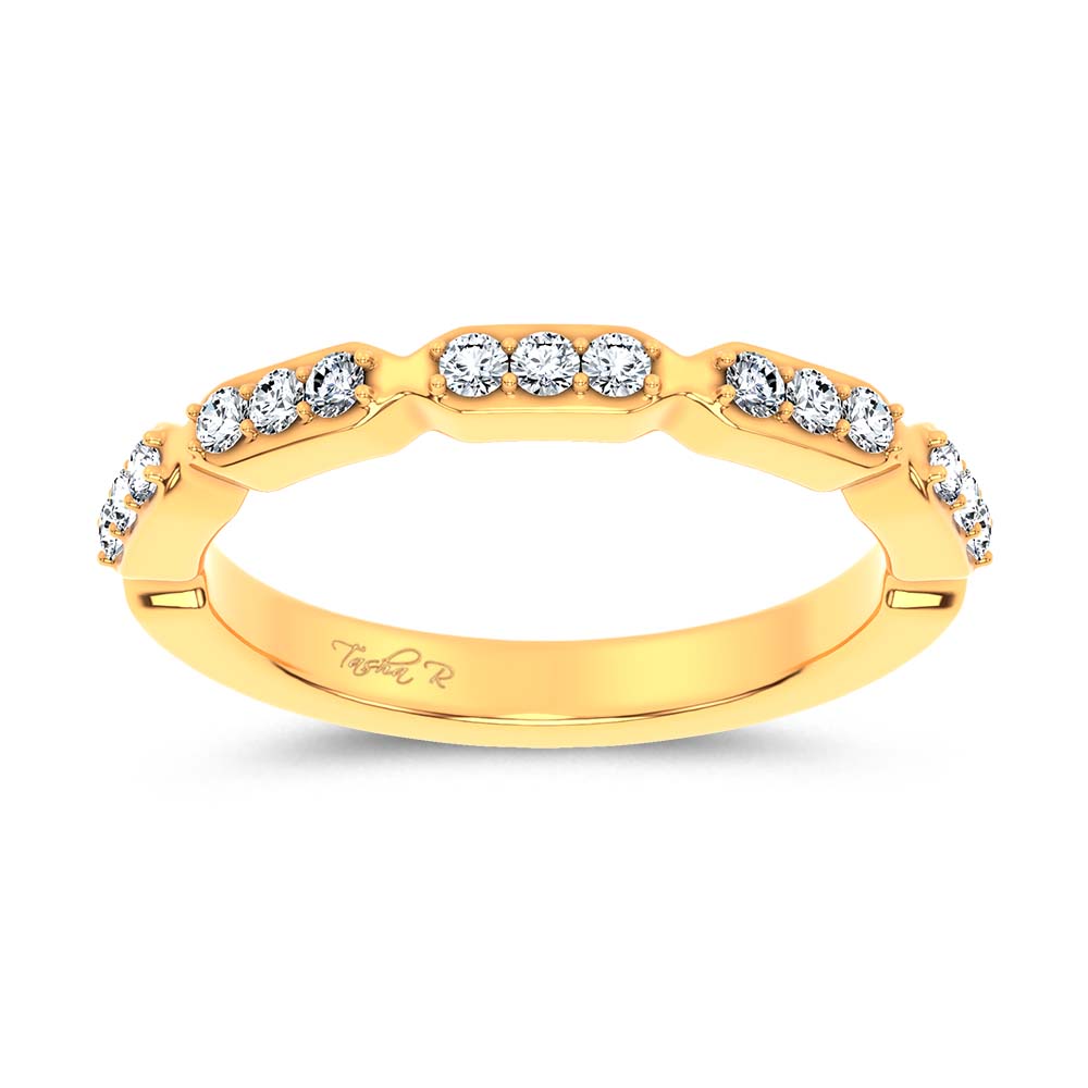 14K 0.25CT Certified Lab Grown Fancy Band