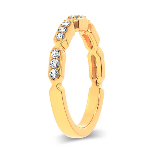 14K 0.25CT Certified Lab Grown Fancy Band