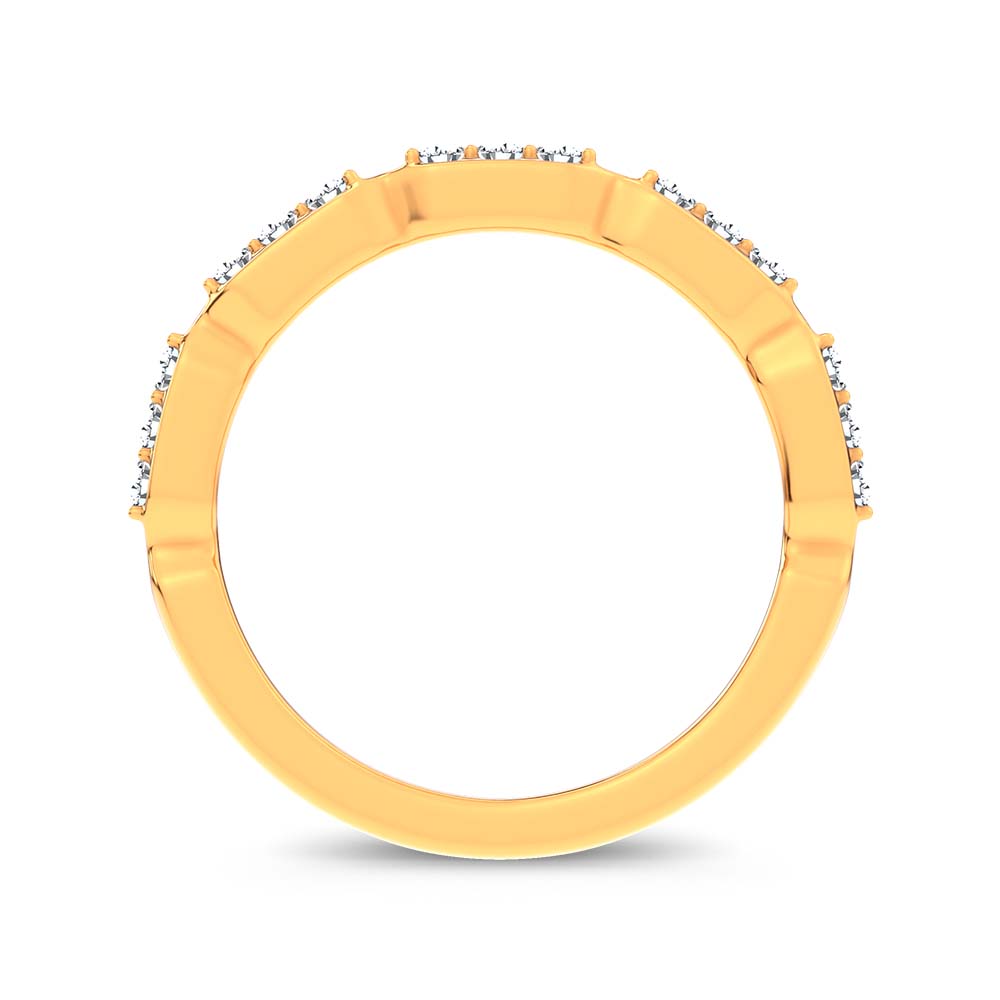 14K 0.25CT Certified Lab Grown Fancy Band