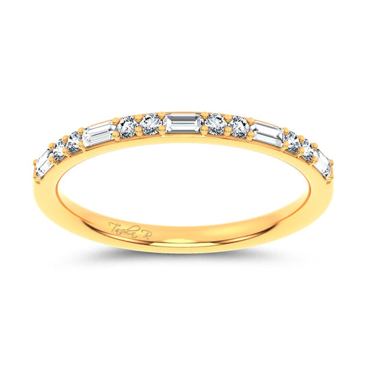 14K 0.20CT Certified Lab Grown Fancy Band