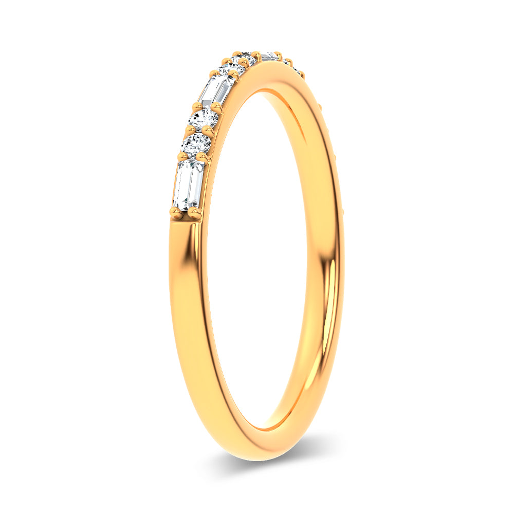 14K 0.20CT Certified Lab Grown Fancy Band