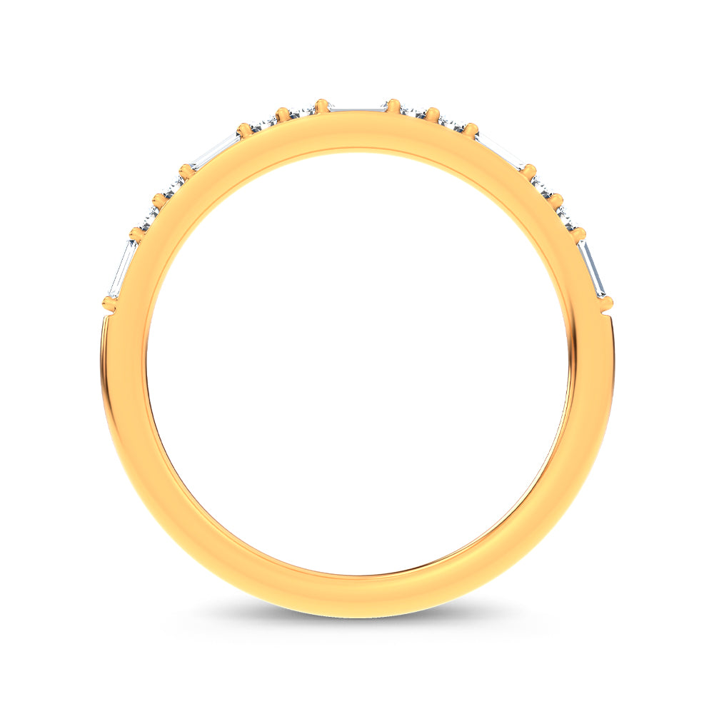 14K 0.20CT Certified Lab Grown Fancy Band