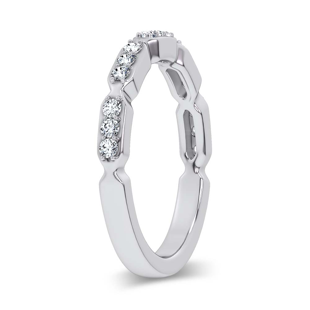 14K 0.25CT Certified Lab Grown Fancy Band