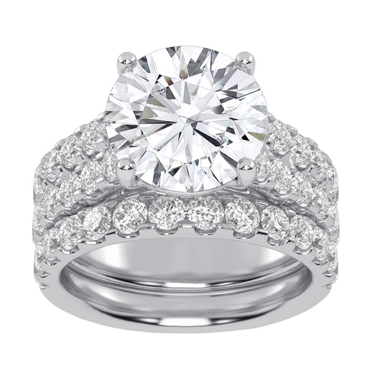 10K 6.00CT Certified Lab Grown Diamond Bridal Set
