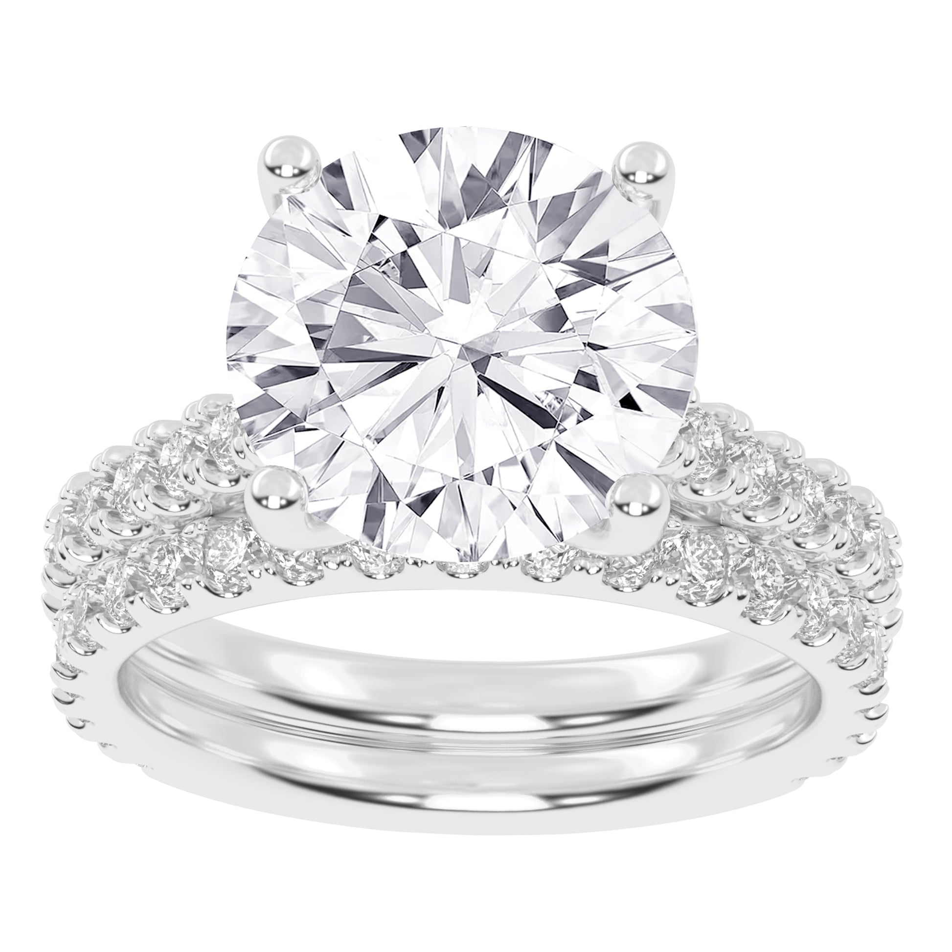 10K 5.00CT Certified Lab Grown Diamond Bridal Set