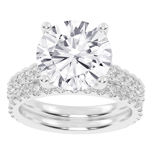 10K 5.00CT Certified Lab Grown Diamond Bridal Set