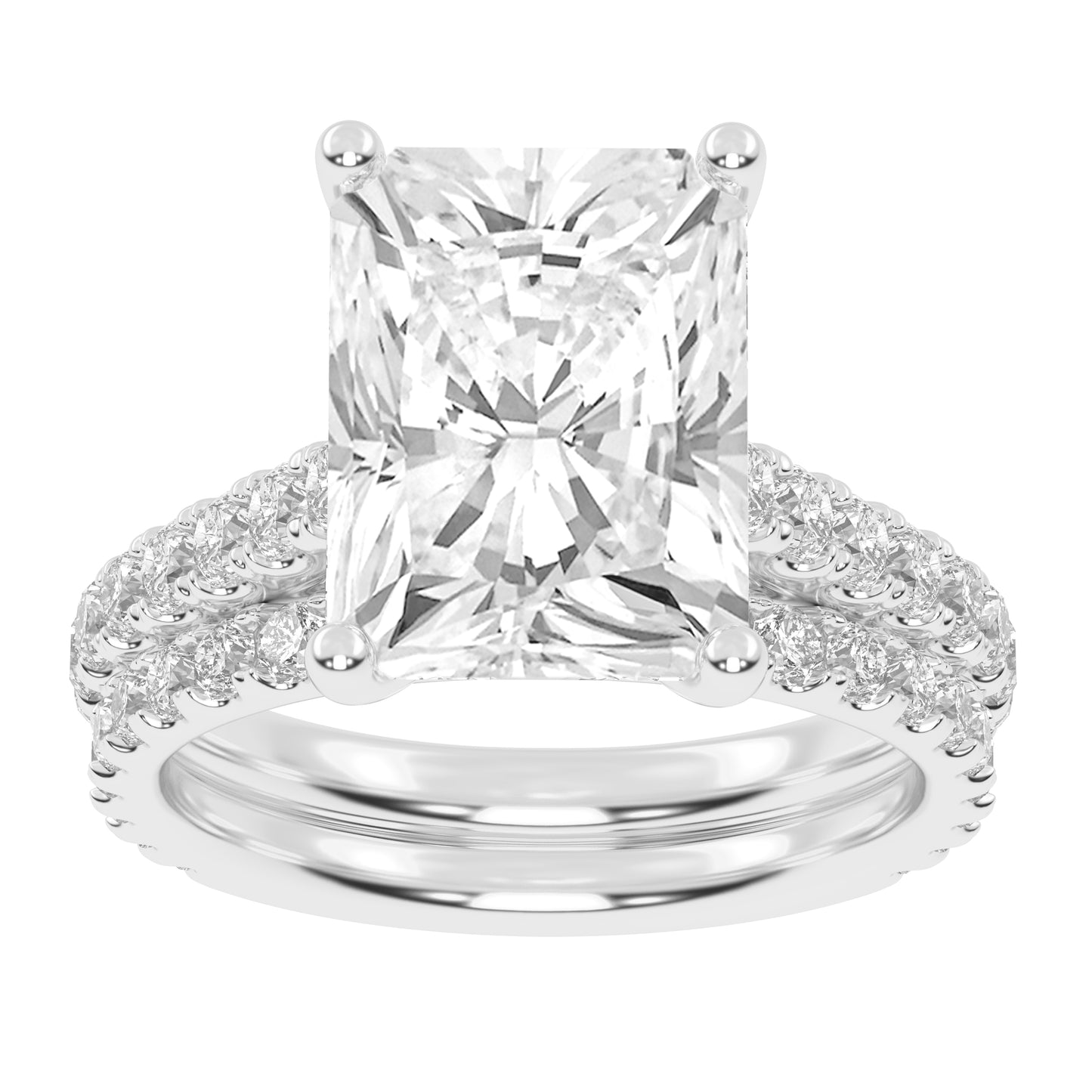 10K 5.00CT Certified Lab Grown Diamond Bridal Set