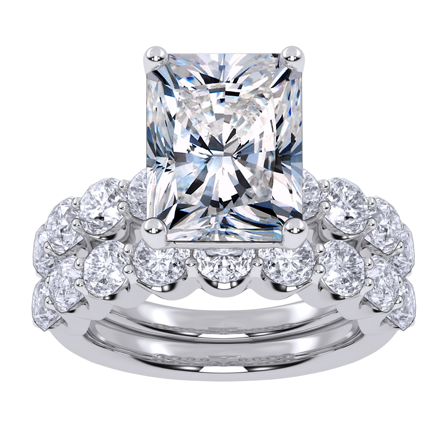 10K 6.51CT Certified Lab Grown Diamond Bridal Set