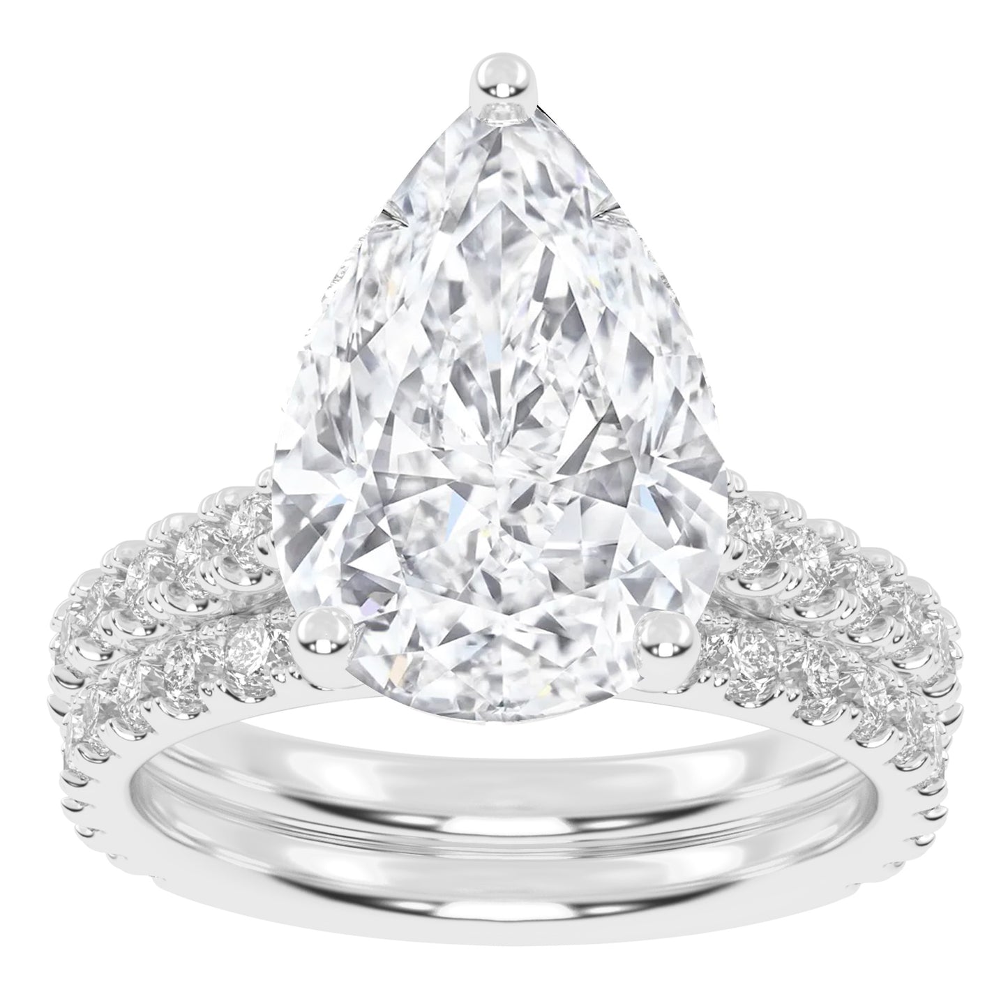 10K 5.00CT Certified Lab Grown Diamond Bridal Set