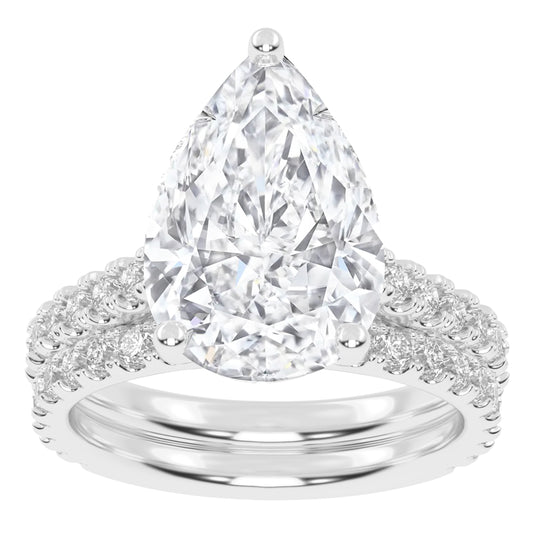 10K 5.00CT Certified Lab Grown Diamond Bridal Set