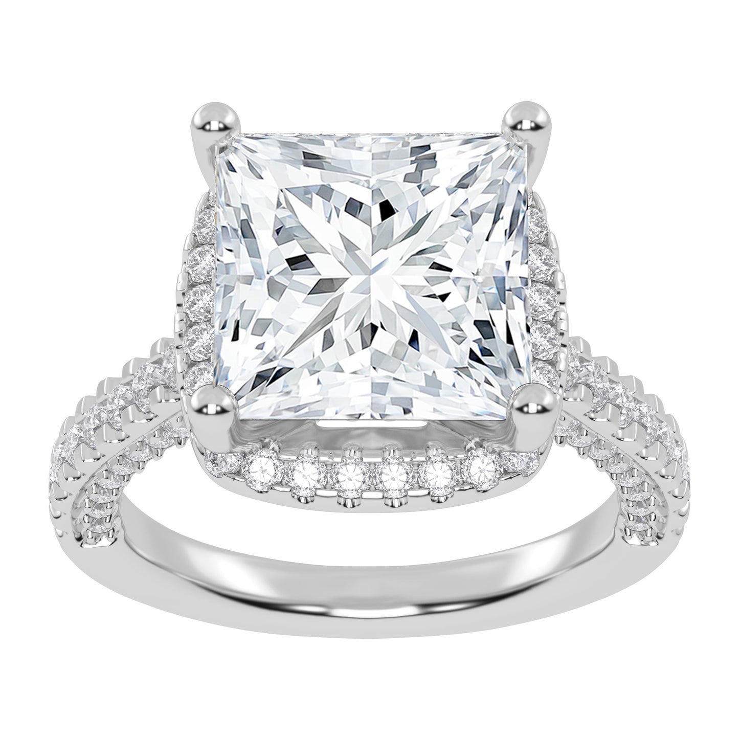 10K 4.76CT Certified Lab Grown Diamond Engagement Ring