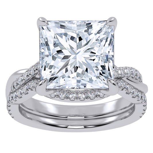 10K 4.33CT Certified Lab Grown Diamond Bridal Set