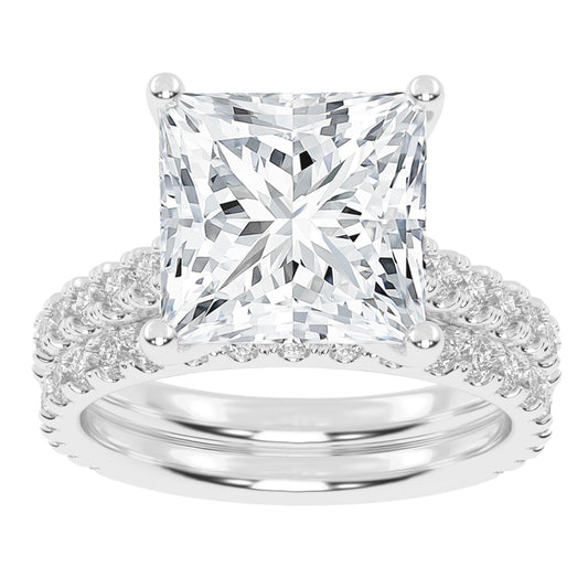 10K 5.00CT Certified Lab Grown Diamond Bridal Set