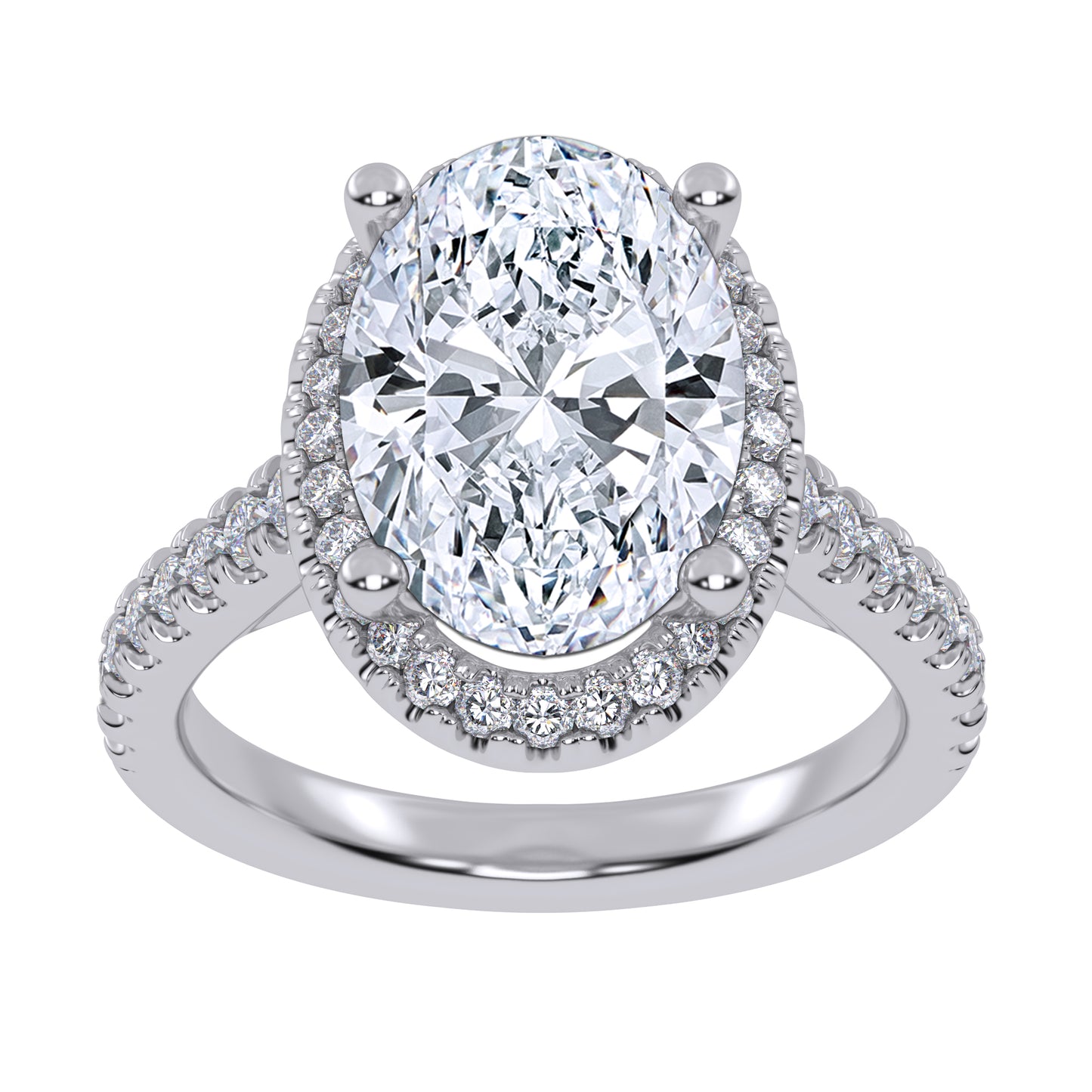 10K 4.55CT Certified Lab Grown Diamond Engagement Ring