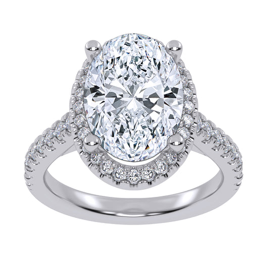 10K 4.55CT Certified Lab Grown Diamond Engagement Ring