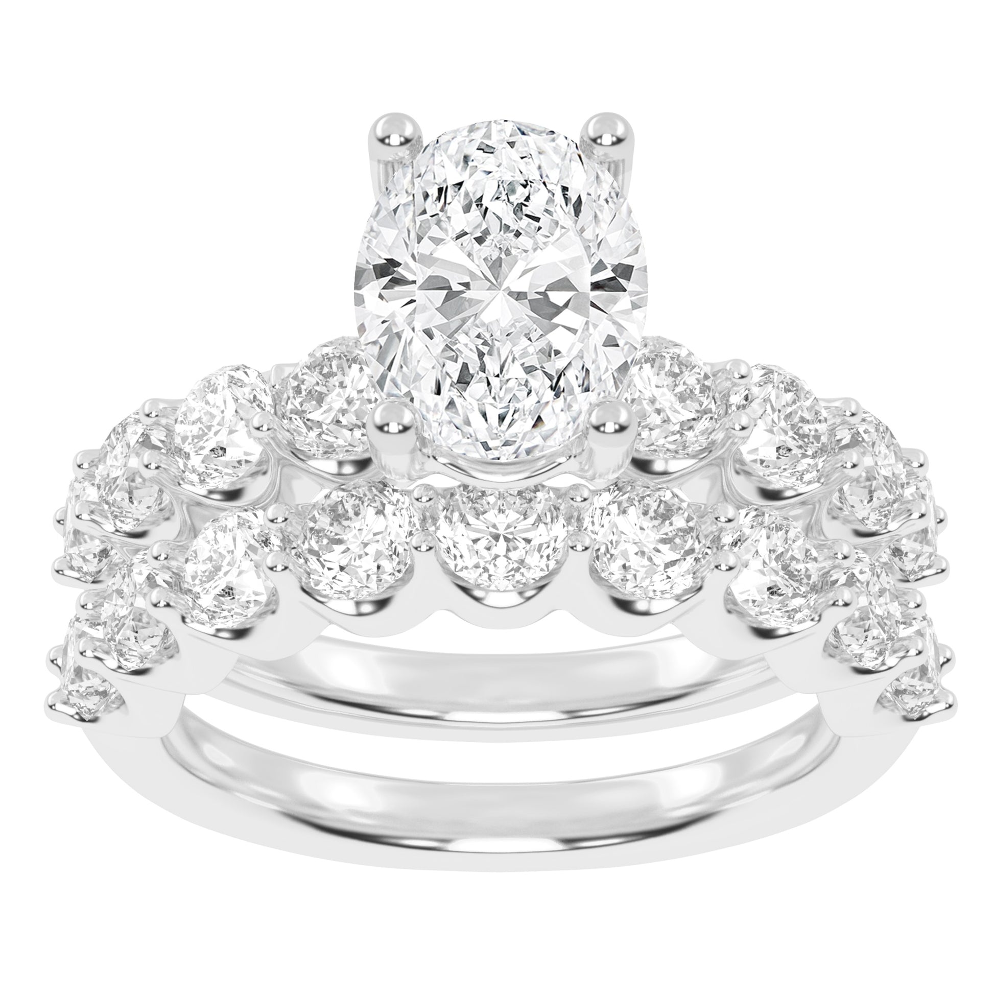 10K 6.51CT Certified Lab Grown Diamond Bridal Set