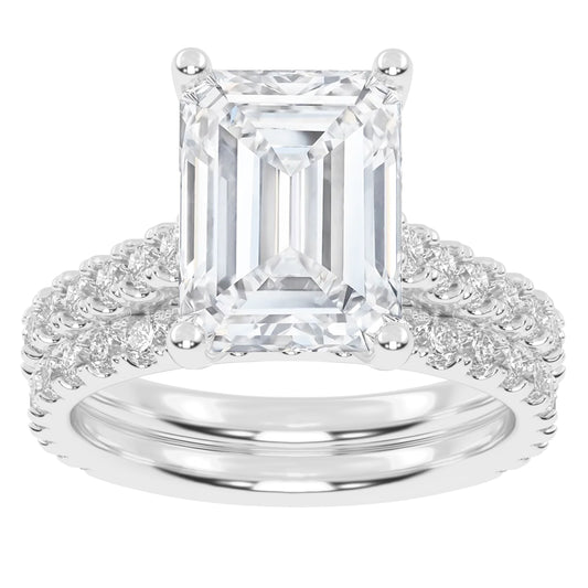 10K 5.00CT Certified Lab Grown Diamond Bridal Set