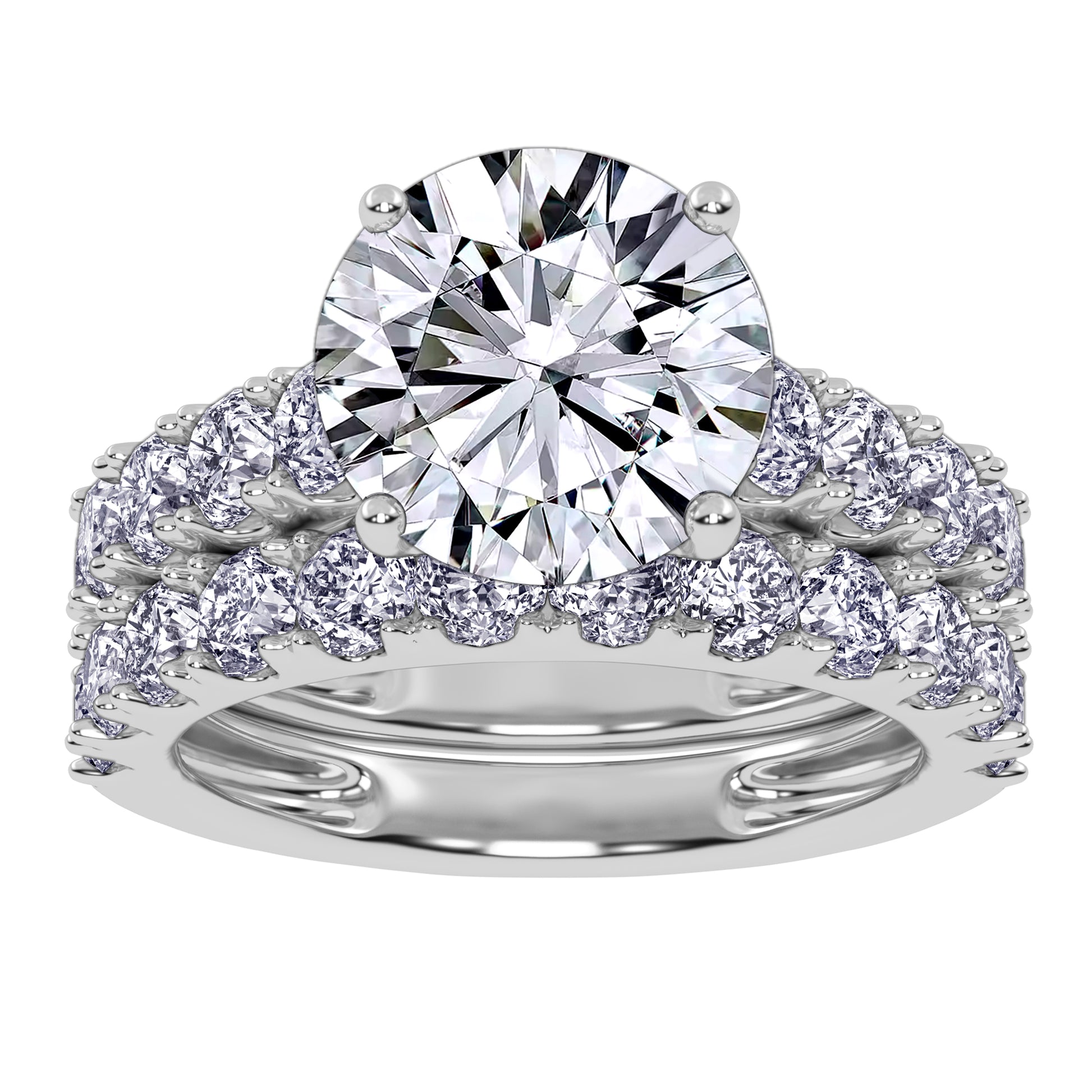 10K 5.00CT Certified Lab Grown Diamond Bridal Set