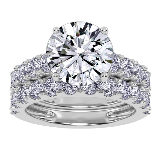 10K 5.00CT Certified Lab Grown Diamond Bridal Set