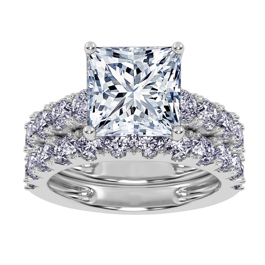 10K 5.00CT Certified Lab Grown Diamond Bridal Set