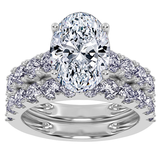 10K 5.00CT Certified Lab Grown Diamond Bridal Set