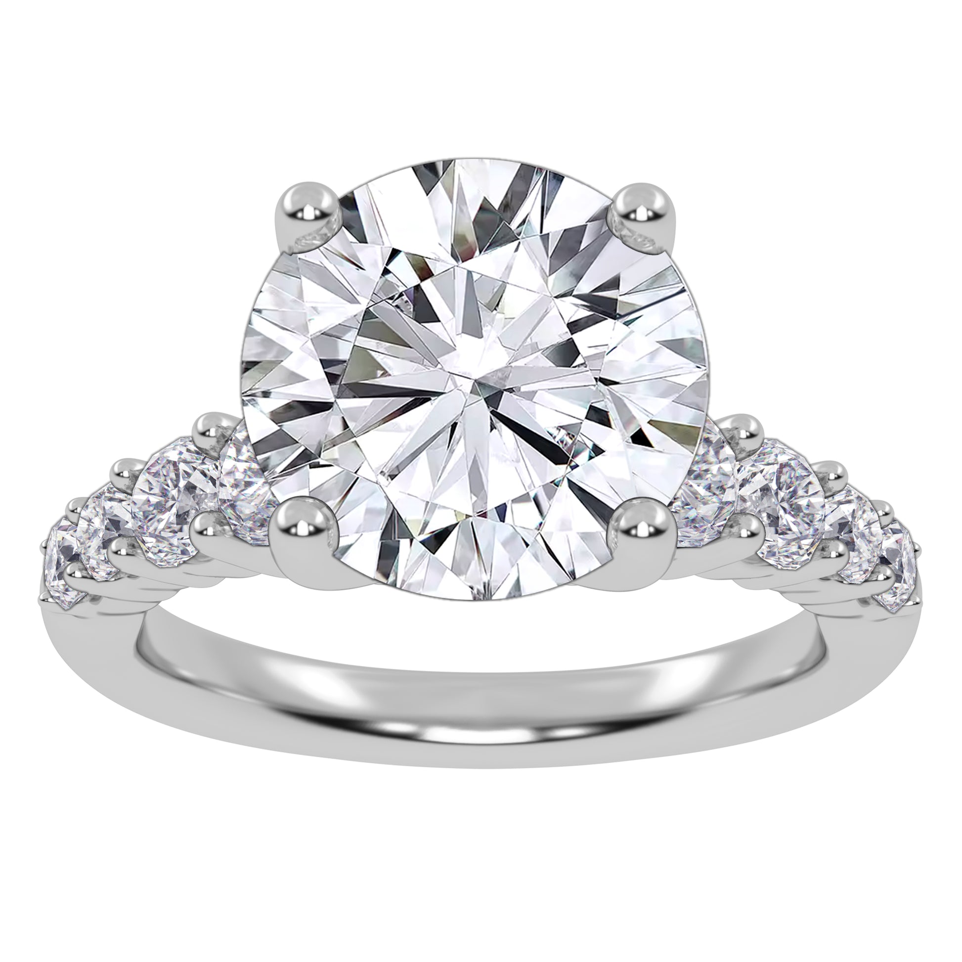 10K 3.75CT Lab Grown Diamond Engagement Ring