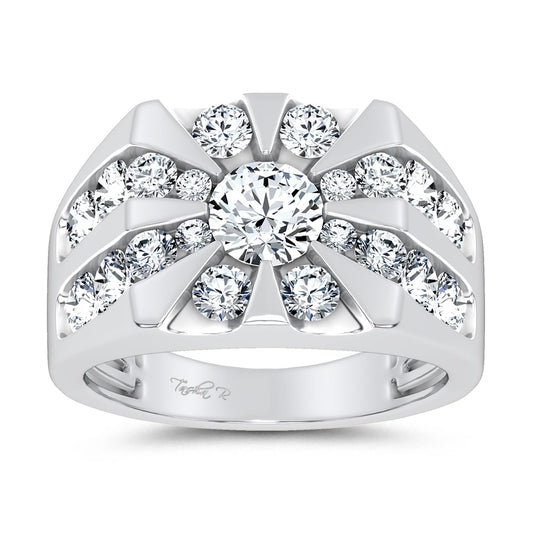 14K 3.00CT Certified Lab Grown Mens Ring